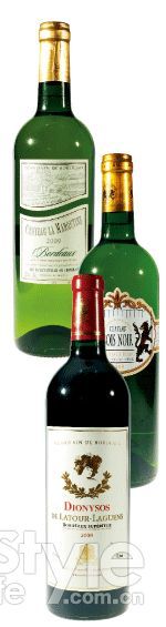 马天庄园干白葡萄酒2009年；博露瓦城堡超级波尔多干白葡萄酒2008年；拉图拉甘狄奥干红葡萄酒2008年